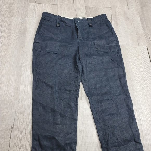 J. Crew Navy Linen Garden Pants - Picture 2 of 8